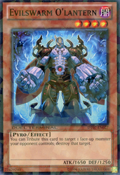 A Common Duel Terminal "Evilswarm O'Lantern" card from the Yugioh Set: Duel Terminal 7 (DT07).