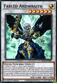  A Super Rare "Fabled Andwraith" card from the Yugioh Set: Rarity Collection 1 (RA01).