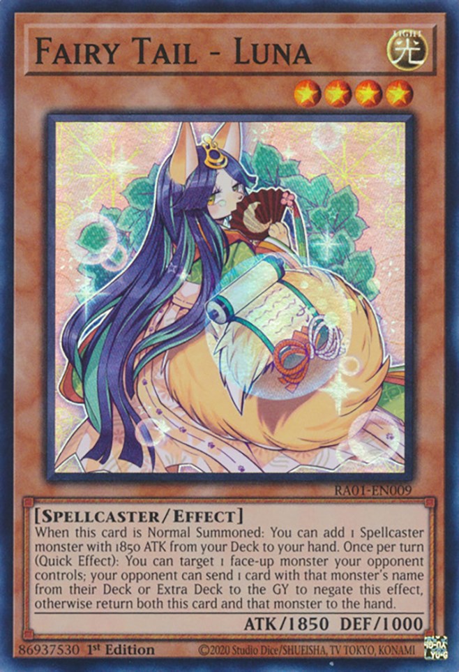 A Super Rare "Fairy Tail - Luna" card from the Yugioh Set: Rarity Collection 1 