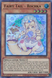 An Ultra Rare "Fairy Tail - Rochka" card from the Yugioh Set: Ghosts From the Past (GFTP).