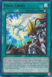 An Ultra Rare "Final Cross" card from the Yugioh Set: Battles of Legend: Monstrous Revenge.