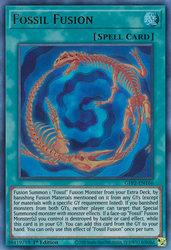  An Ultra Rare "Fossil Fusion" card from the Yugioh Set: Ghosts From the Past: The 2nd Haunting (GFP2).