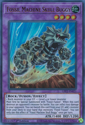 An Ultra Rare "Fossil Machine Skull Buggy" card from the Yugioh Set: Ghosts From the Past: The 2nd Haunting (GFP2).