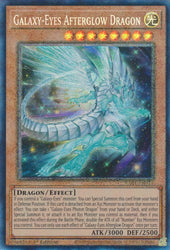 A Prismatic Collector's Rare "Galaxy-Eyes Afterglow Dragon" card from the Yugioh Set: Rarity Collection 1 (RA01).