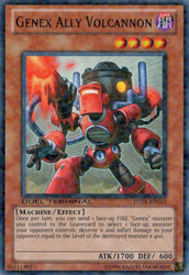 A Duel Terminal Common "Genex Ally Volcannon" card from the Yugioh Set: Duel Terminal 4 (DT04).
