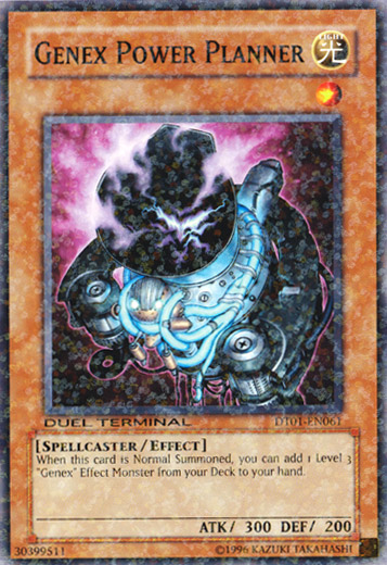 A Duel Terminal Common "Genex Power Planner" card from the Yugioh Set: Duel Terminal 1 (DT01).