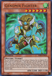 An Ultra Rare "Genomix Fighter" card from the Yugioh Set: Shadow Specters (SHSP).