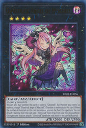 An Ultra Rare "Ghostrick Angel of Mischief" card from the Yugioh Set: Rarity Collection 1 (RA01).