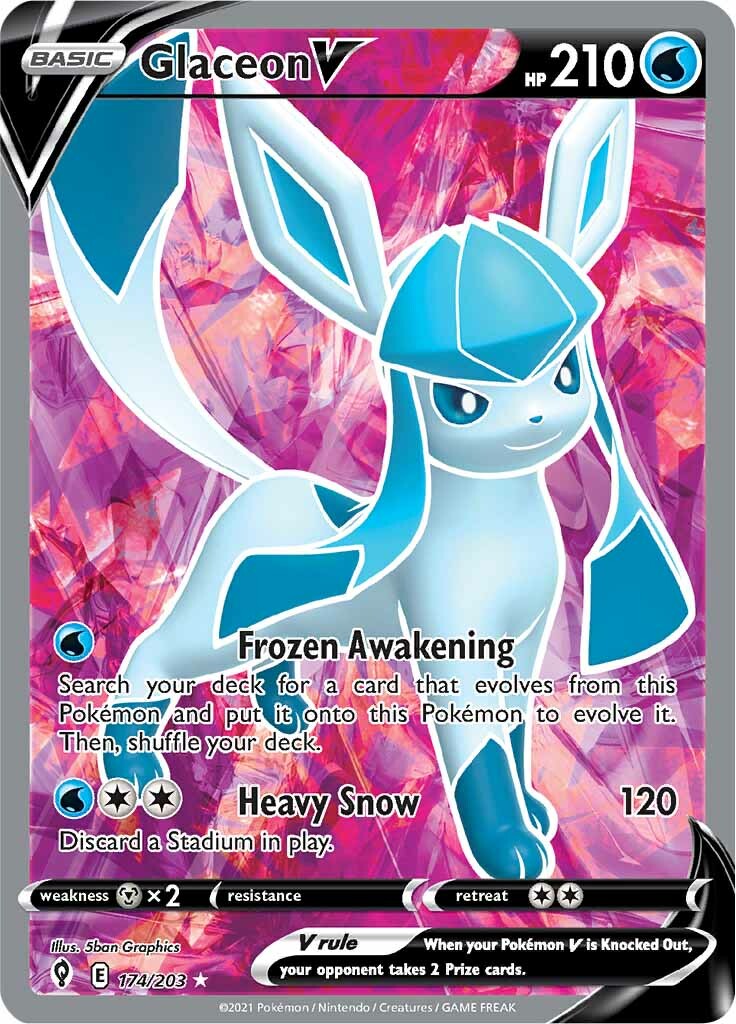 Glaceon V (174/203) [Sword & Shield: Evolving Skies] - Pokemon Cards F