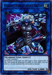An Ultra Rare "Gouki the Great Ogre" card from the Yugioh Set: Duel Power (DUPO).
