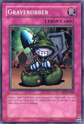 A Super Rare "Graverobber" card from the Yugioh Set: Pharaoh's Servant (PSV).