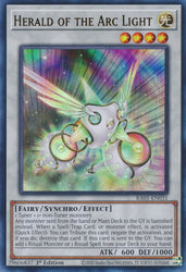 An Ultra Rare "Herald of the Arc Light" card from the Yugioh Set: Rarity Collection 1 