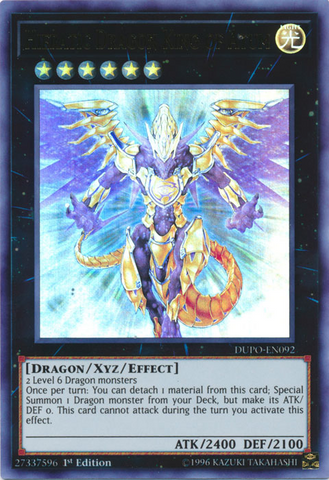 An Ultra Rare "Hieratic Dragon King of Atum" card from the Yugioh Set: Duel Power (DUPO).