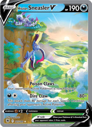 An Ultra Rare Alternate Full Art "Hisuian Sneasler V" (175/189) card from the Pokemon Set: Sword & Shield: Astral Radiance.