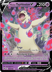 An Ultra Rare "Hisuian Typhlosion V" (053/189) card from the Pokemon Set: Astral Radiance.