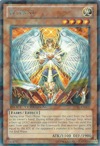 A Rare Duel Terminal "Honest" card from the Yugioh Set: Duel Terminal 7.