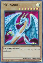 An Ultra Rare "Hyozanryu" card from the Yugioh Set: Ghosts From the Past (GFTP).
