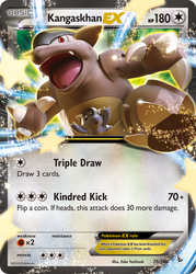 An Ultra Rare "Khangaskhan EX" (78/106) card from the Pokemon Set: XY: Flashfire.