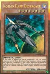 A Gold Rare "Kozmo Dark Destroyer" card from the Yugioh Set: Maximum Gold.