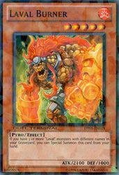 A Duel Terminal Common "Laval Burner" card from the Yugioh Set: Duel Terminal 5 (DT05).