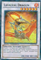 A Duel Terminal Super Rare "Lavalval Dragun" card from the Yugioh Set: Duel Terminal 6 (DT06).