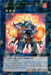 A Duel Terminal Ultra Rare "Lavalval Ignis" card from the Yugioh Set: Duel Terminal 6 (DT06).