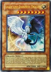 A limited edition Ultra Rare "Light and Darkness Dragon" card from the Yugioh Set: Light and Darkness Power Pack.