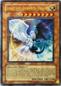 A limited edition Ultra Rare "Light and Darkness Dragon" card from the Yugioh Set: Light and Darkness Power Pack.