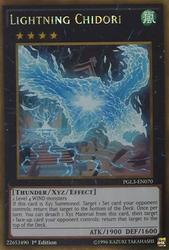 A Gold Rare "Lightning Chidori" card from the Yugioh Set: Premium Gold: Infinite Gold.