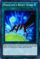  A Super Rare "Magician's Right Hand" card from the Yugioh Set: The Infinity Chasers (INCH).
