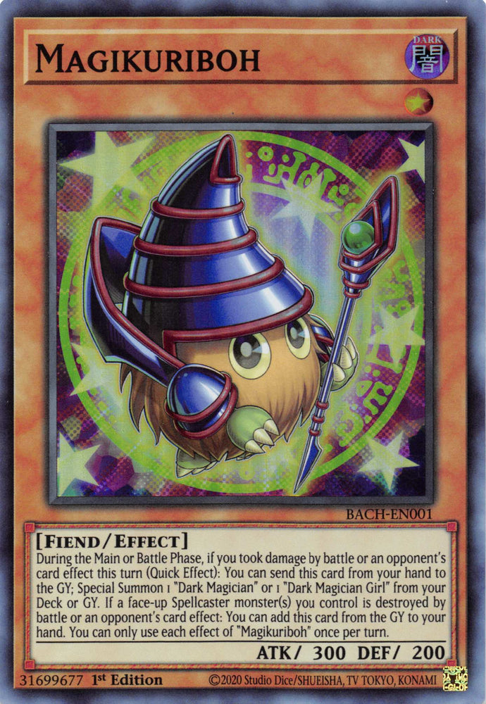  A Super Rare "Magikuriboh" card from the Yugioh Set: Battle of Chaos.