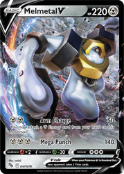 An Ultra Rare "Melmetal V" (047/078) card from the Pokemon Set: Pokemon GO.