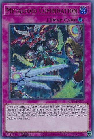 An Ultra Rare "Metalfoes Combination" card from the Yugioh Set: Ghosts From the Past (GFTP).