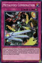 A Super Rare "Metalfoes Combination" card from the Yugioh Set: The Dark Illusion (TDIL).