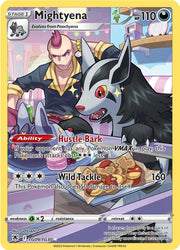 A Secret Rare "Mightyena" (TG09/TG30) card from the Pokemon Set: Astral Radiance.