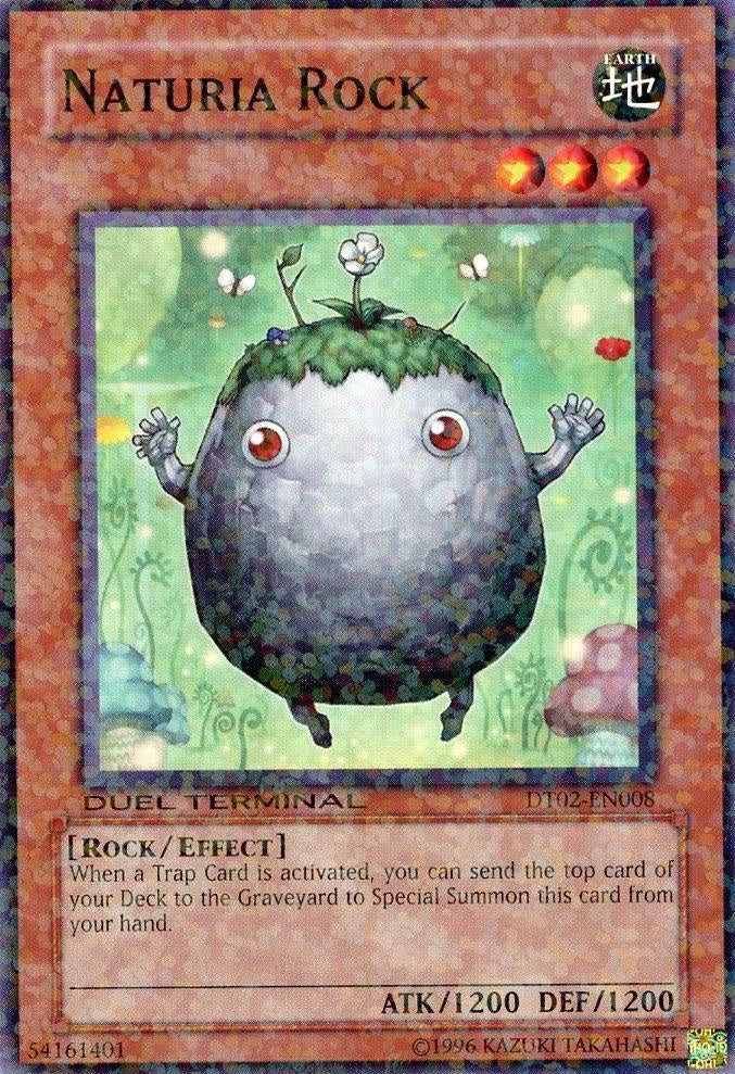 A Duel Terminal Common "Naturia Rock" card from the Yugioh Set: Duel Terminal 2 (DT02).