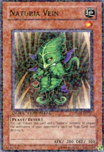 A Duel Terminal Common "Naturia Vein" card from the Yugioh Set: Duel Terminal 2 (DT02).