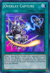 A Super Rare "Overlay Capture" card from the Yugioh Set: Number Hunters.