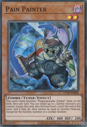 A Super Rare "Pain Painter" card from the Yugioh OTS Tournament Pack 19 set.