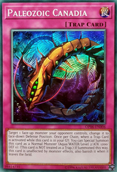 A Super Rare "Paleozoic Canadia" card from the Yugioh OTS Tournament Pack 6 set (OP06).