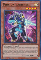 An Ultra Rare "Photon Vanisher" card from the Yugioh Set: Battles of Legend: Monstrous Revenge.