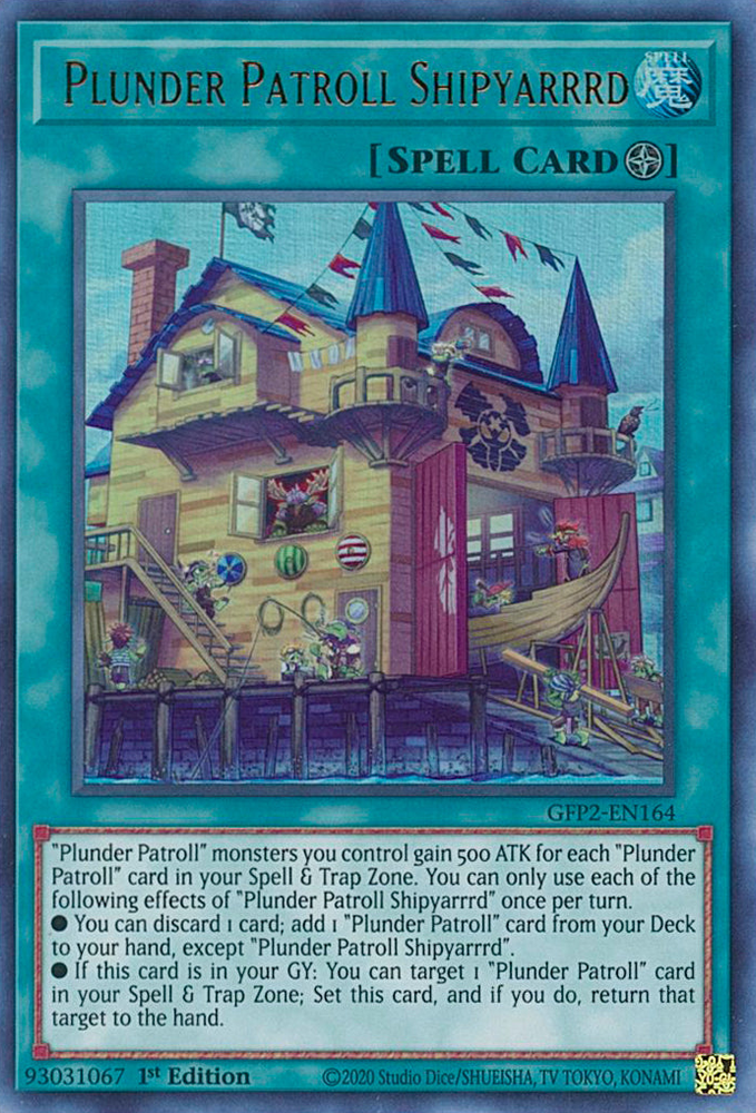  An Ultra Rare "Plunder Patroll Shipyarrrd" card from the Yugioh Set: Ghosts From the Past: The 2nd Haunting (GFP2).