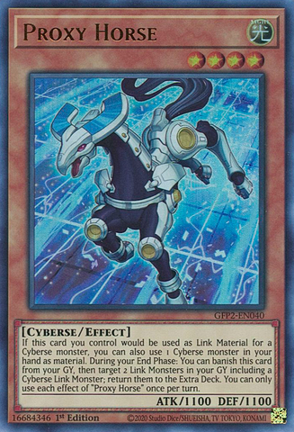  An Ultra Rare "Proxy Horse" card from the Yugioh Set: Ghosts From the Past: The 2nd Haunting (GFP2).