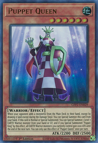  An Ultra Rare "Puppet Queen" card from the Yugioh Set: Ghosts From the Past: The 2nd Haunting (GFP2).