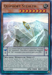 An Ultra Rare "Qliphort Stealth" card from the Yugioh Set: Secrets of Eternity (SECE).