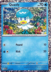 A Mcdonald's Scarlet & Violet "Quaxly" (003/015) Promo Card.