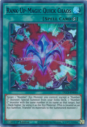 An Ultra Rare Purple "Rank-Up-Magic Quick Chaos" card from the Yugioh Set: Dragons of Legend: The Complete Series (DLCS).