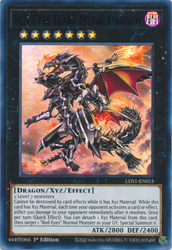 An Ultra Rare Purple "Red-Eyes Flare Metal Dragon" card from the Yugioh Set: Legendary Duelists: Season 1 (LDS1).