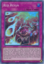 A Super Rare "Red Reign" card from the Yugioh Set: Eternity Code (ETCO).