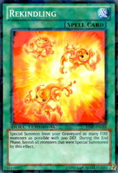A Common Duel Terminal "Rekindling" card from the Yugioh Set: Duel Terminal 7 (DT07).
